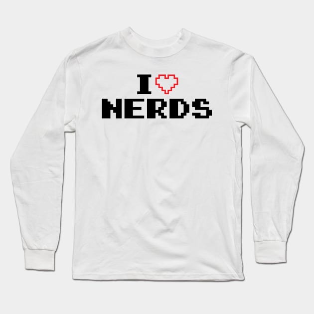 I Heart Nerds v6 Long Sleeve T-Shirt by Emma